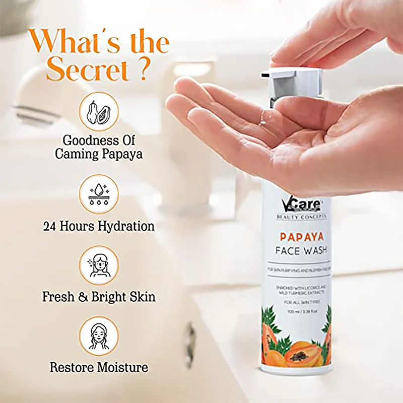 Papaya Face wash,Face cleanser,Papaya Face cleanser,Best face wash,Cleanser for dry skin